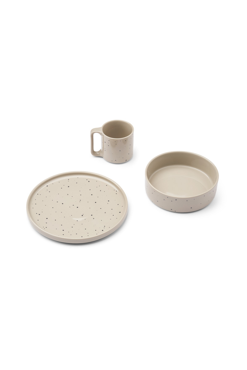 Coffret vaisselle - Splash dots / Mist