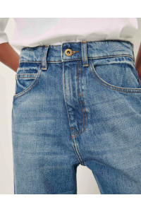 Jean droit taille haute