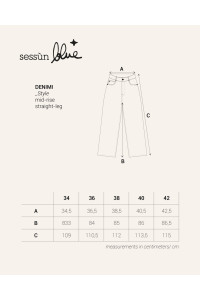 Jean droit taille haute
