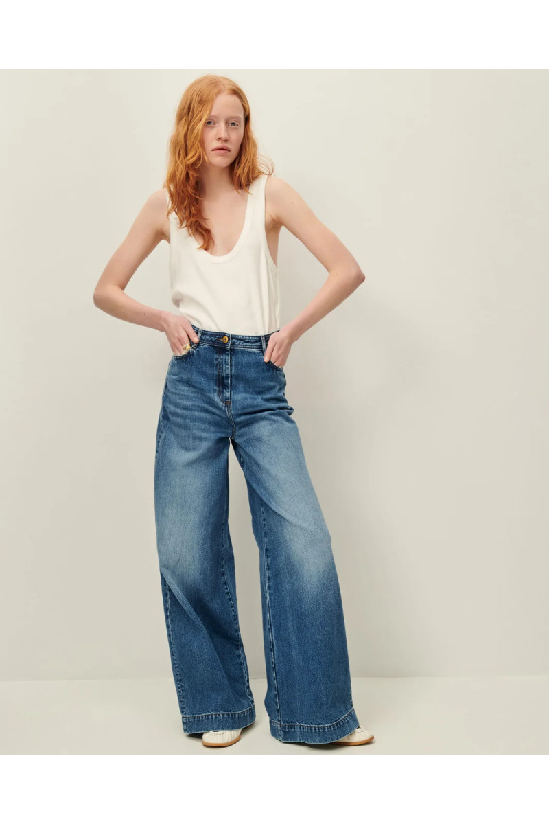 Jean ample taille haute