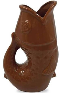 Vase / Pichet Poisson Marron