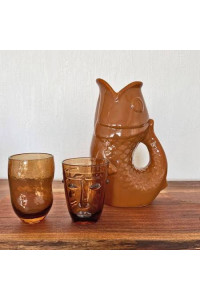 Vase / Pichet Poisson Marron