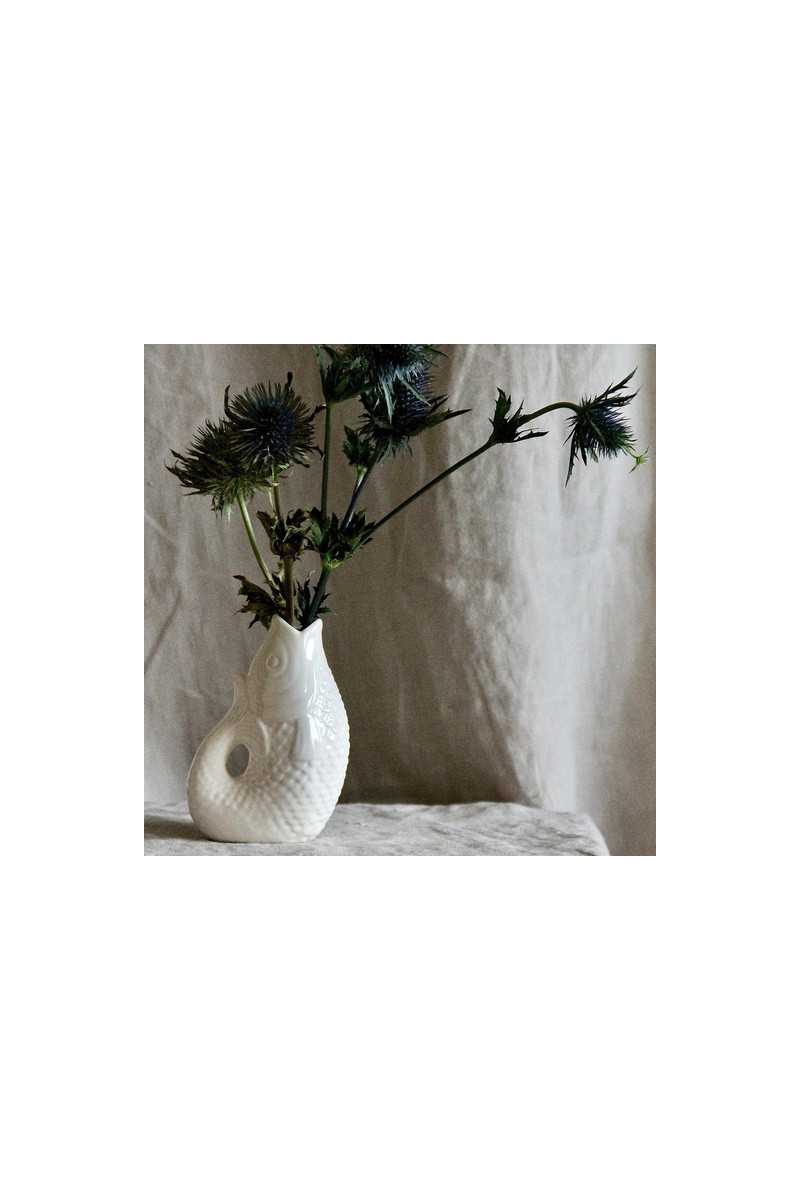 Petit Vase Poisson Blanc
