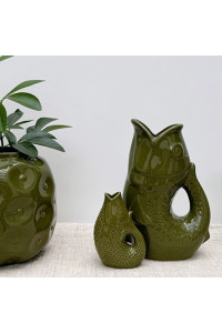Petit Vase Poisson Kaki