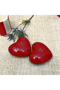 Set de sel & poivre - Cœur rouge