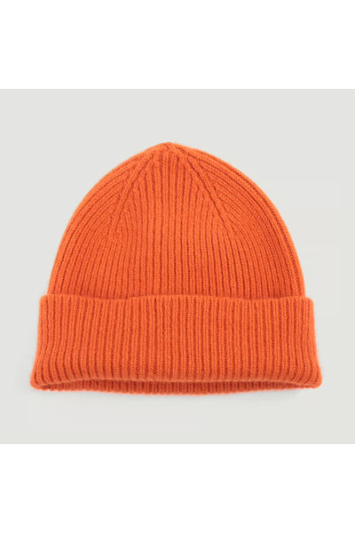 Bonnet Mixte en Maille - Orange Glow