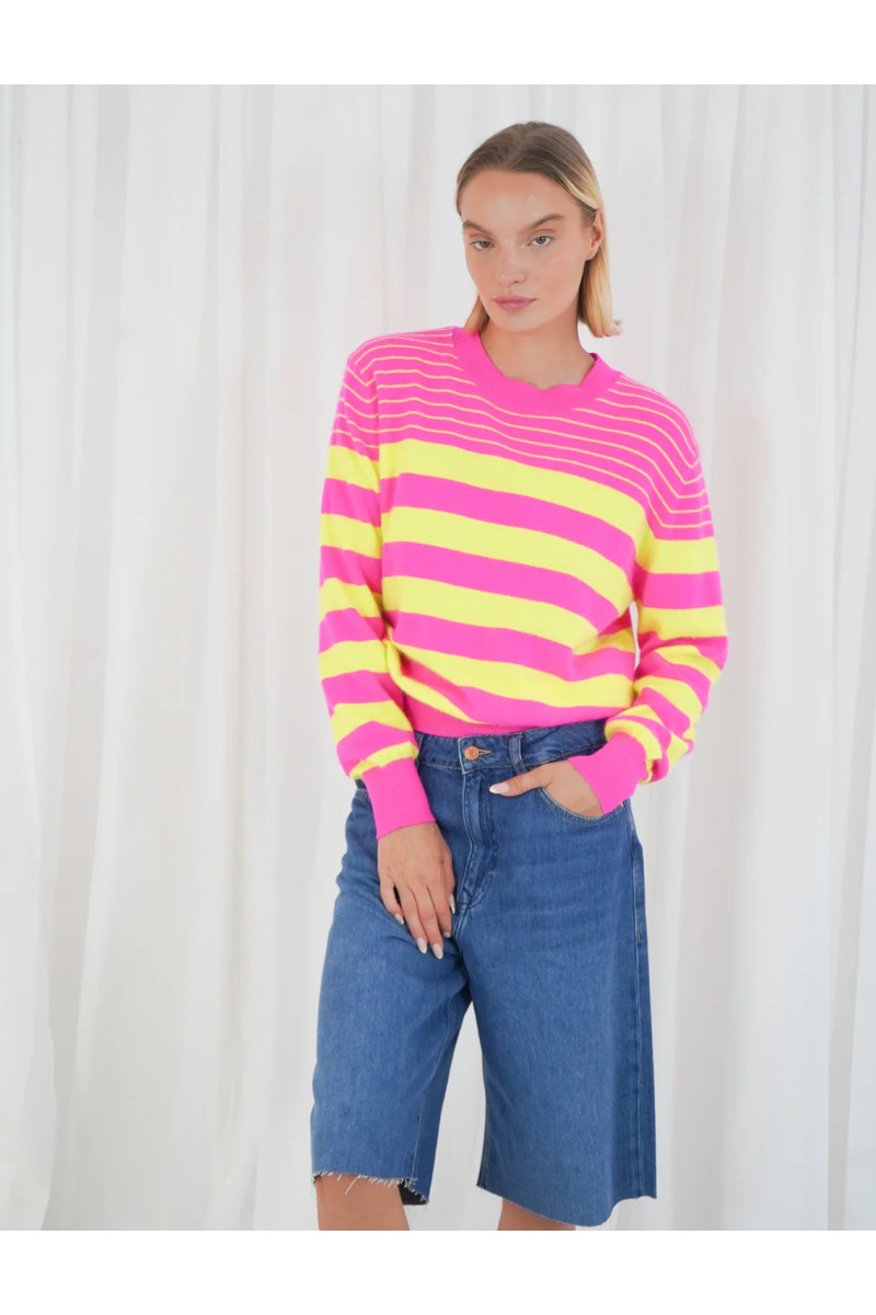Pull en laine rayé