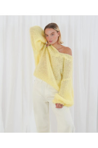 Pull en laine col en V