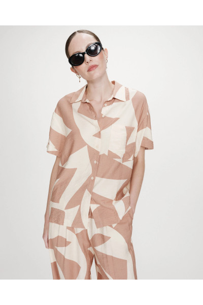 Chemise courte imprimée