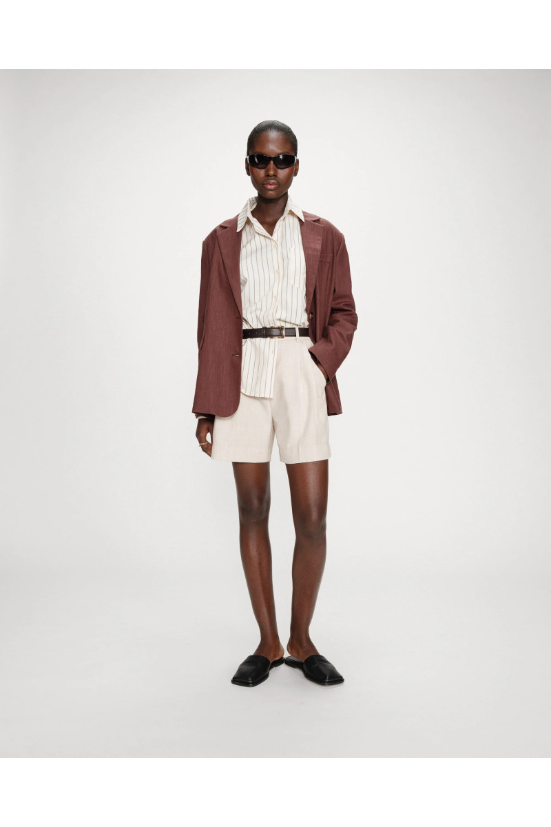 Blazer en lin et coton