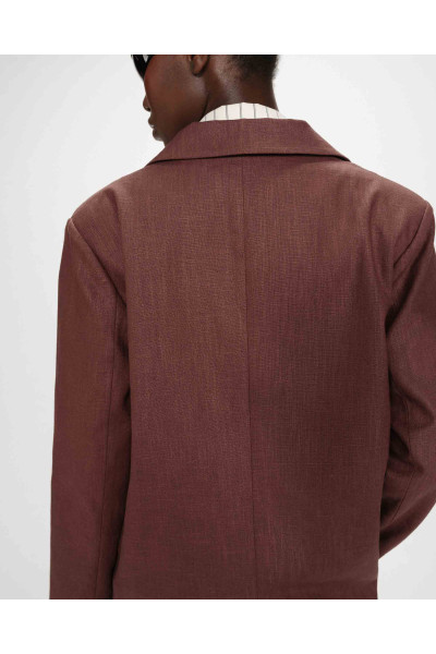 Blazer en lin et coton