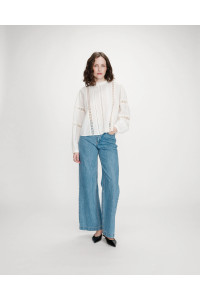 Blouse col à volant