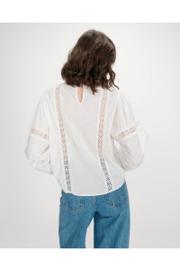 Blouse col à volant