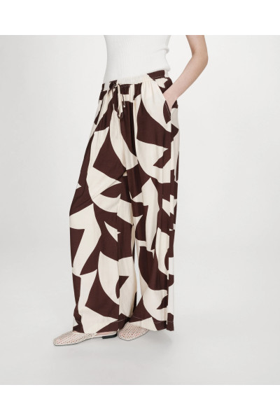 Pantalon large imprimé