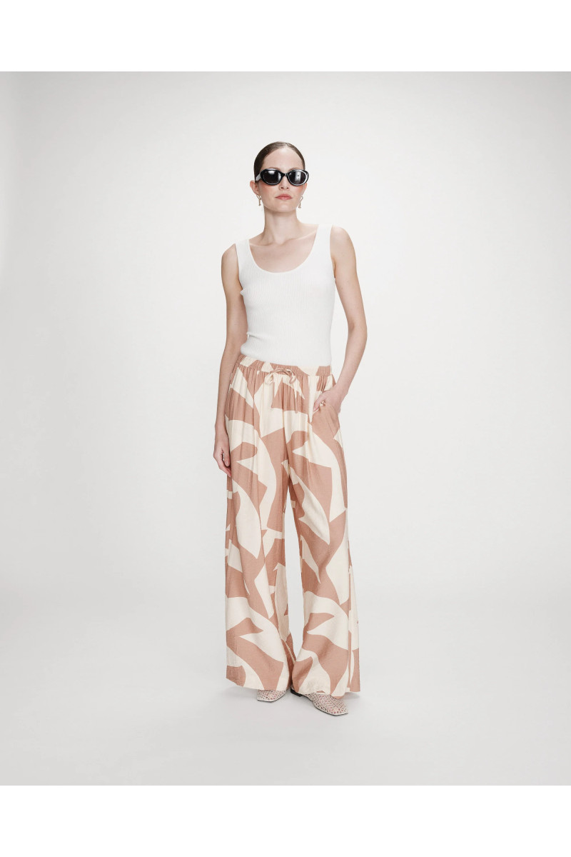 Pantalon large imprimé