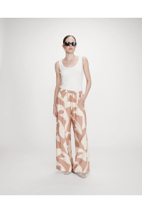 Pantalon large imprimé