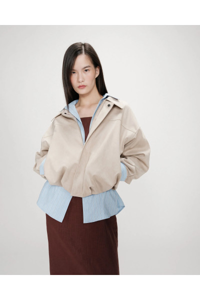 Veste bomber en suédine