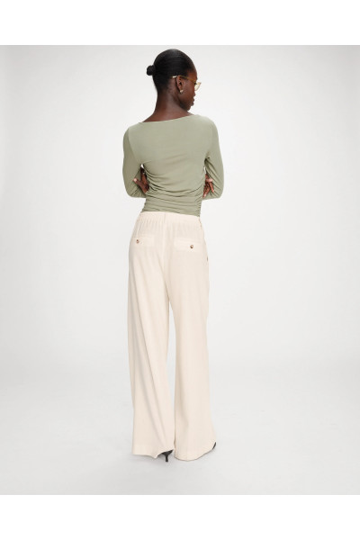 Pantalon tailleur à fines rayures