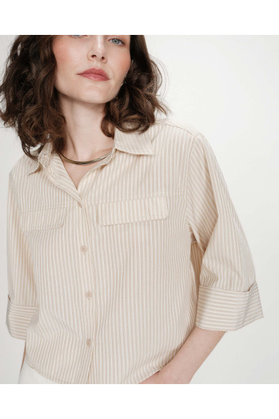 Chemise rayée courte