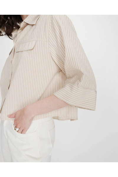 Chemise rayée courte