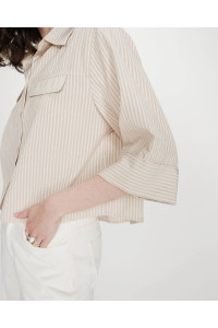 Chemise rayée courte