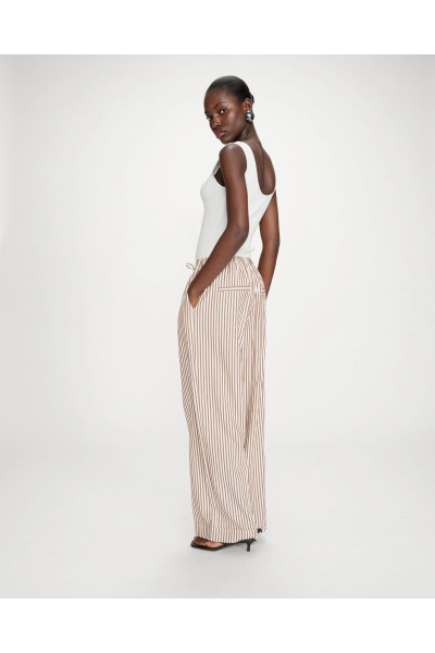 Pantalon large à rayures