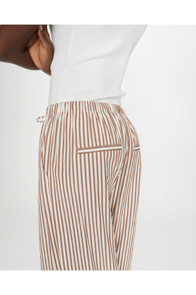 Pantalon large à rayures