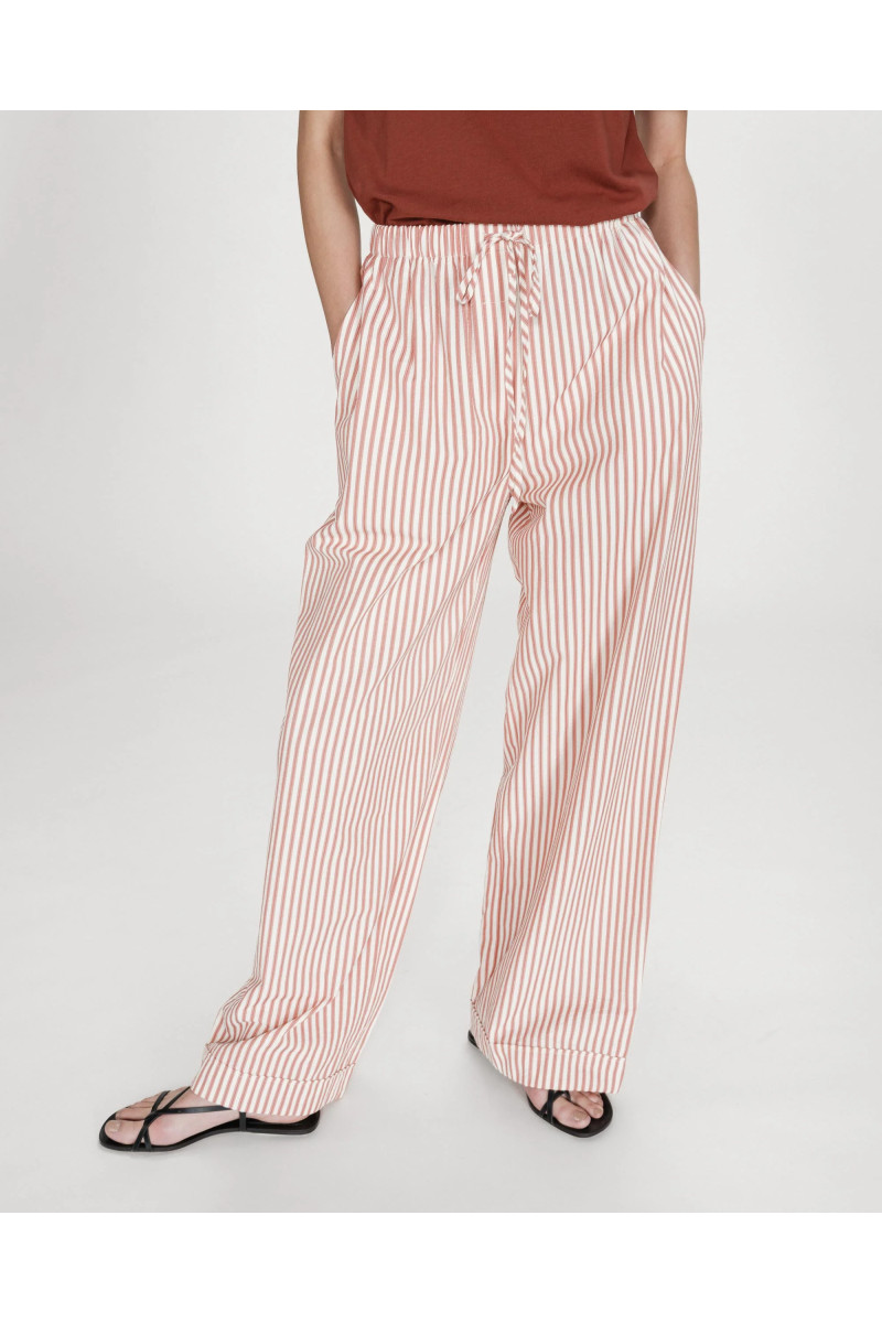 Pantalon large à rayures