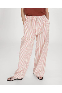 Pantalon large à rayures