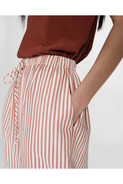 Pantalon large à rayures