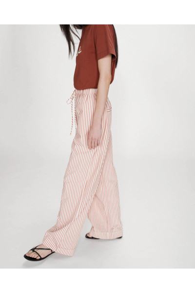 Pantalon large à rayures