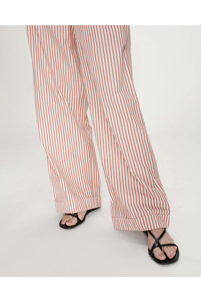 Pantalon large à rayures