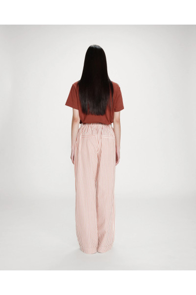 Pantalon large à rayures