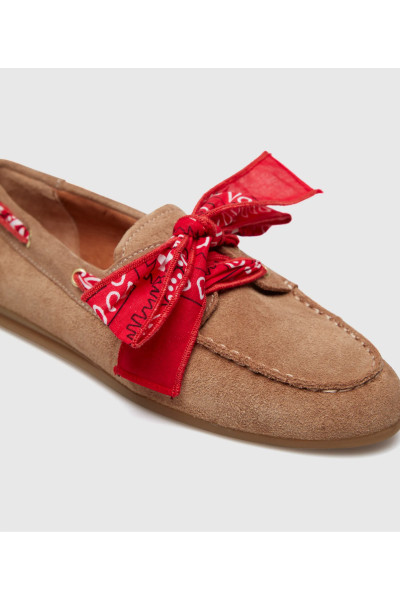 Loafers bandana en cuir