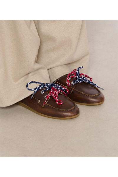 Chaussures bateau en cuir