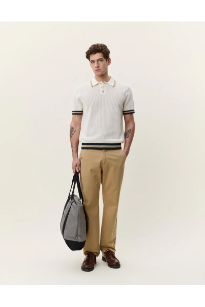 Polo en tricot ajouré