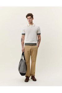 Polo en tricot ajouré