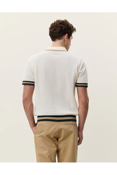 Polo en tricot ajouré