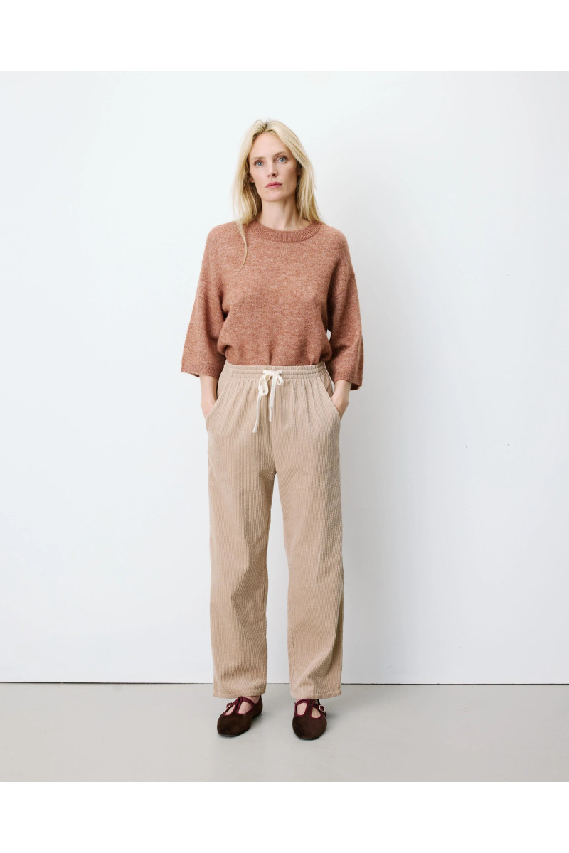 Pantalon droit en velours