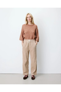 Pantalon droit en velours