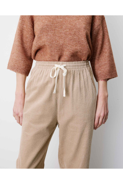 Pantalon droit en velours