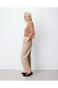 Pantalon droit en velours