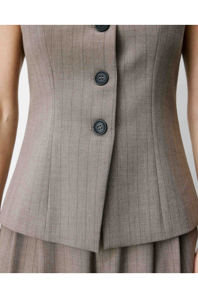 Gilet tailleur à rayures