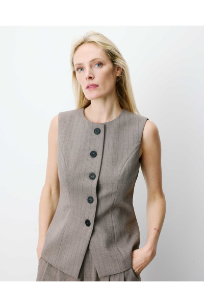Gilet tailleur à rayures