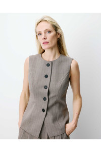 Gilet tailleur à rayures