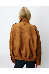 Bomber oversize en suédine