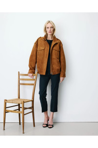 Bomber oversize en suédine
