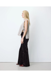 Pull sans manches à nouer
