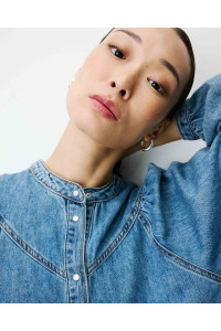 Blouse en denim évasée
