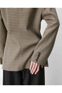 Blazer cintré à motif pied de poule